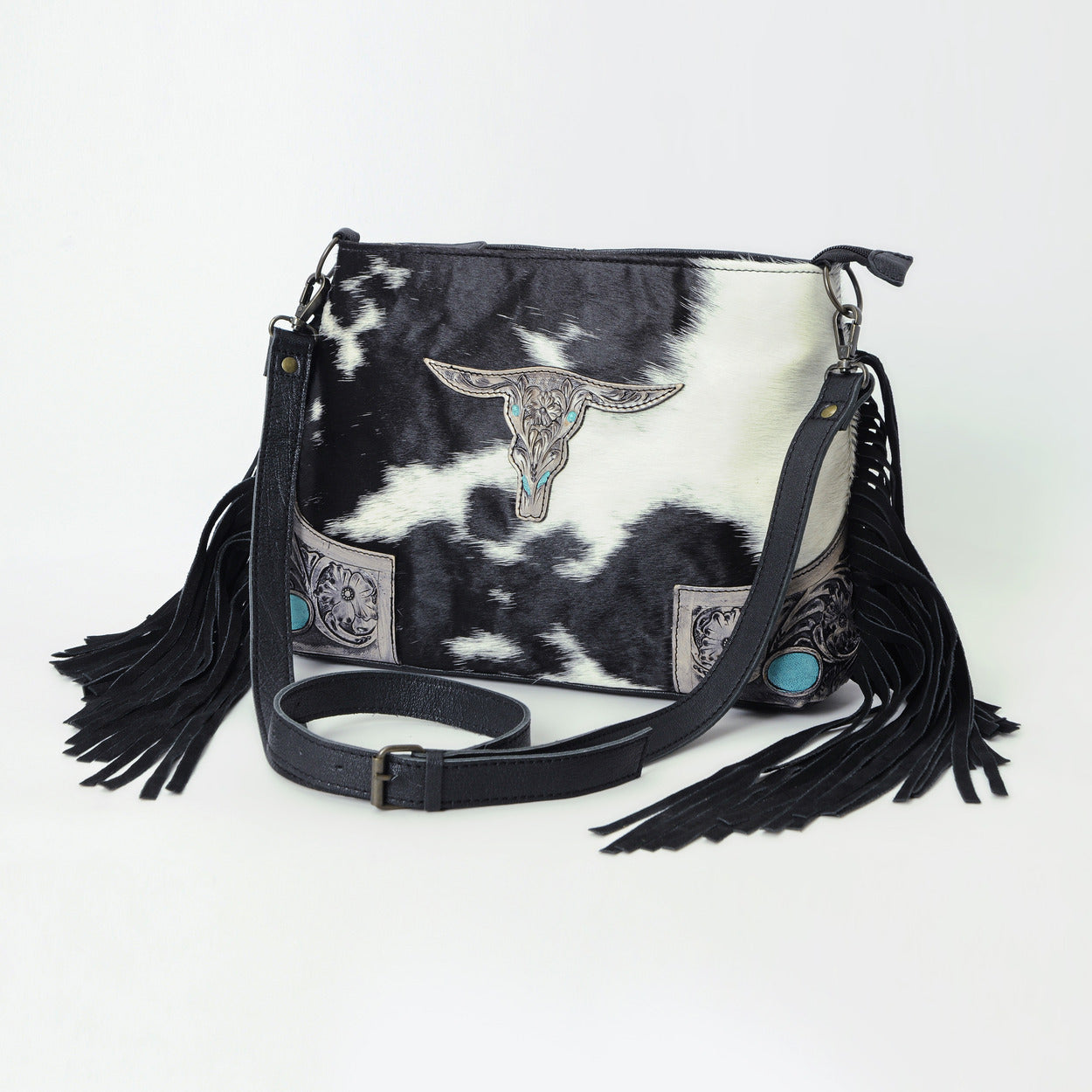 Bull's Eye Fringed Bag