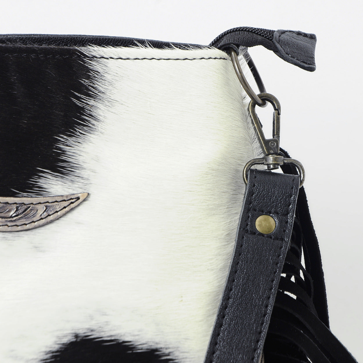 Bull's Eye Fringed Bag