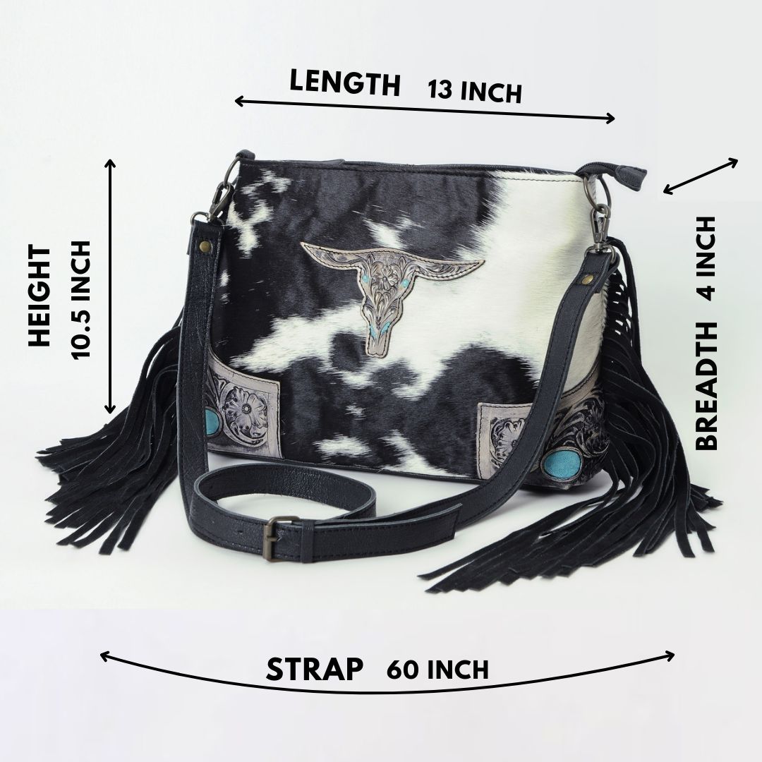 Bull's Eye Fringed Bag