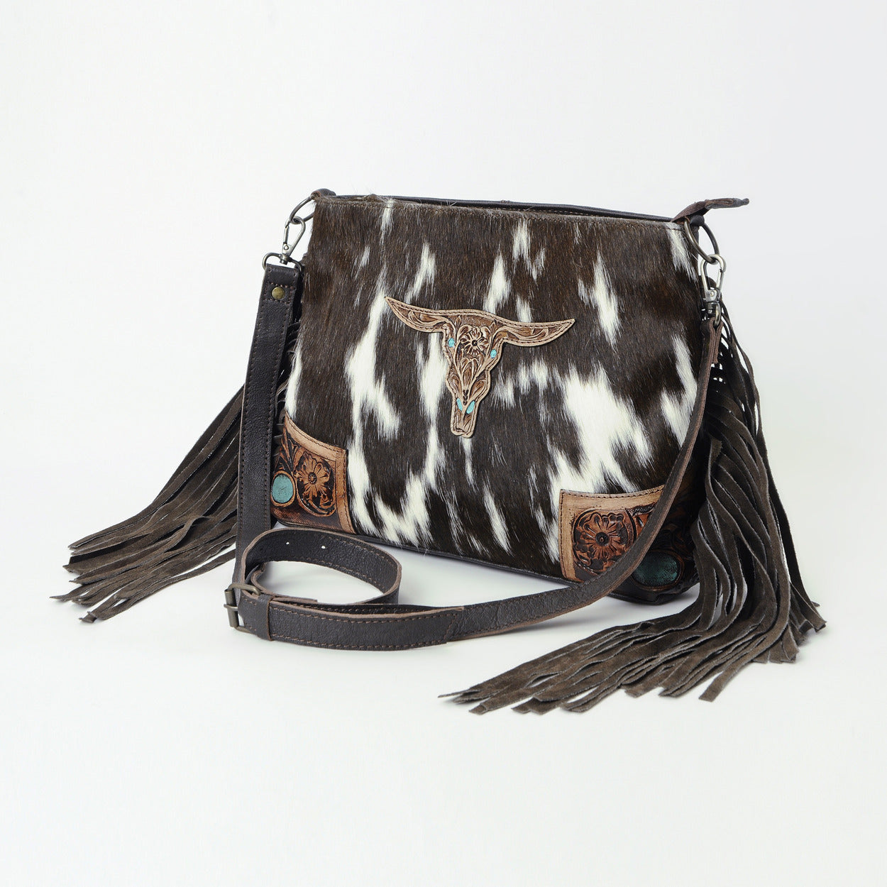 Bull's Eye Fringed Tote Bag