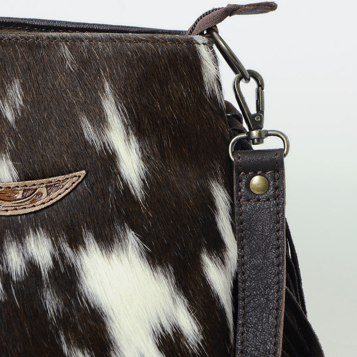 Bull's Eye Fringed Tote Bag