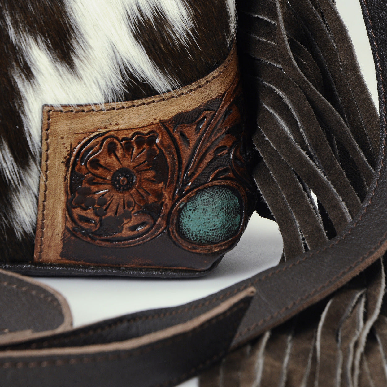 Bull's Eye Fringed Tote Bag