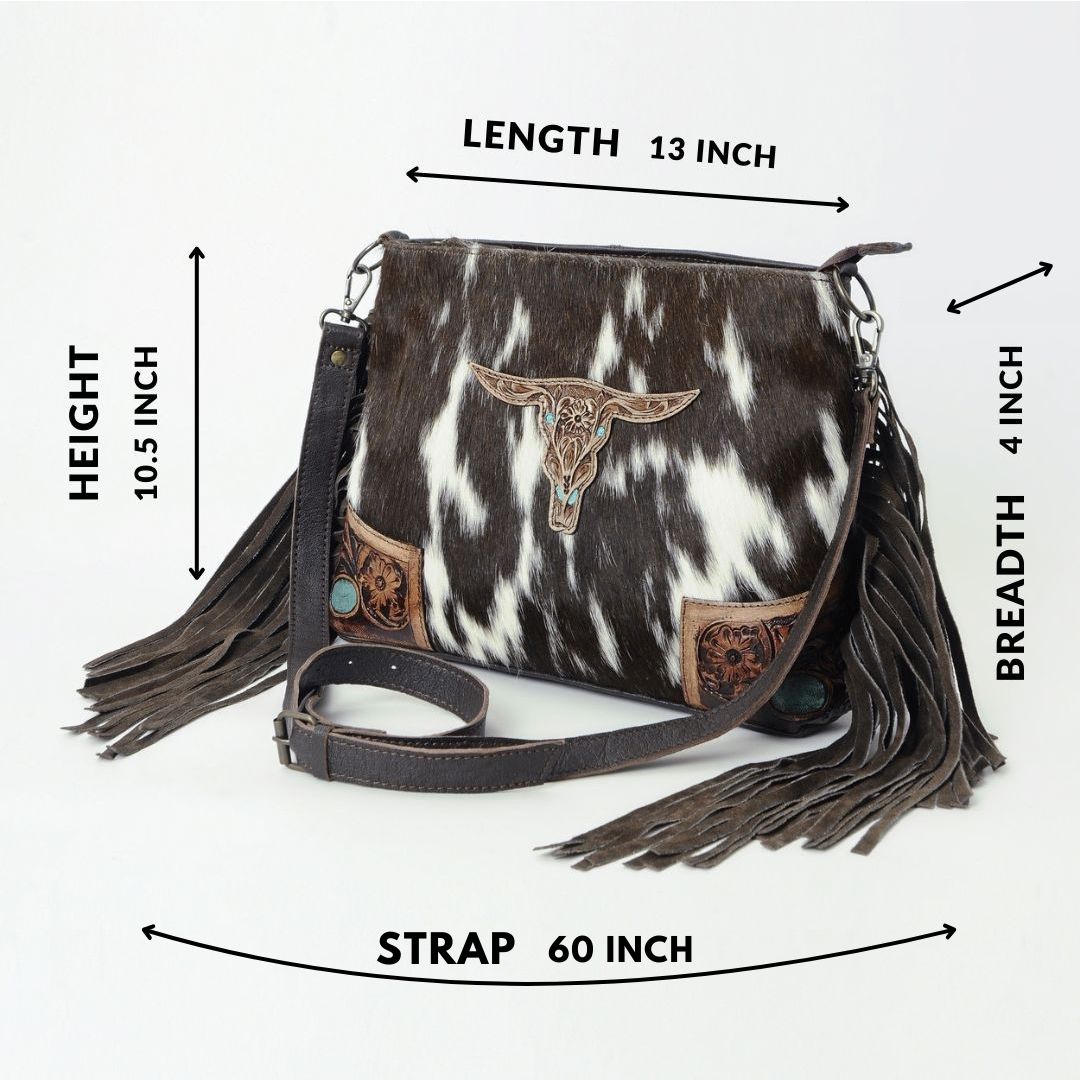 Bull's Eye Fringed Tote Bag