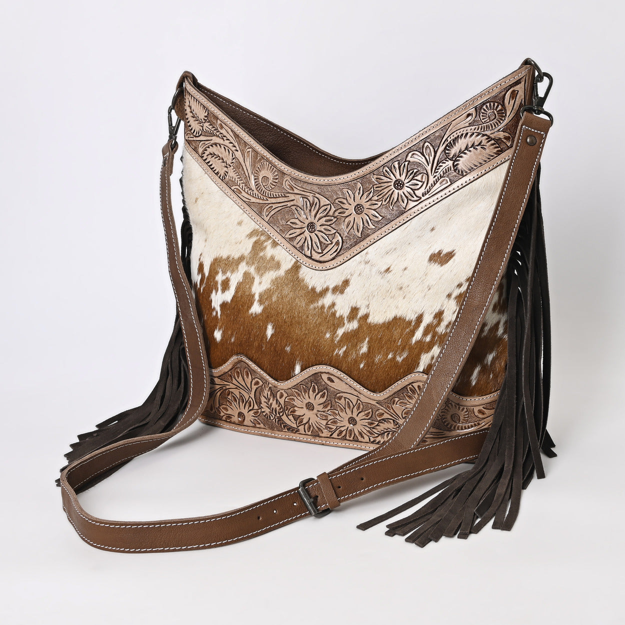 Jenesa Tooled Crossbody Bag