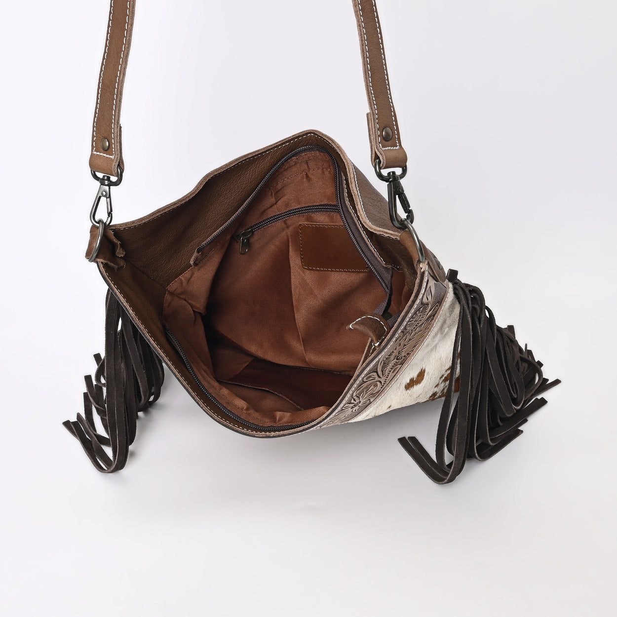 Jenesa Tooled Crossbody Bag