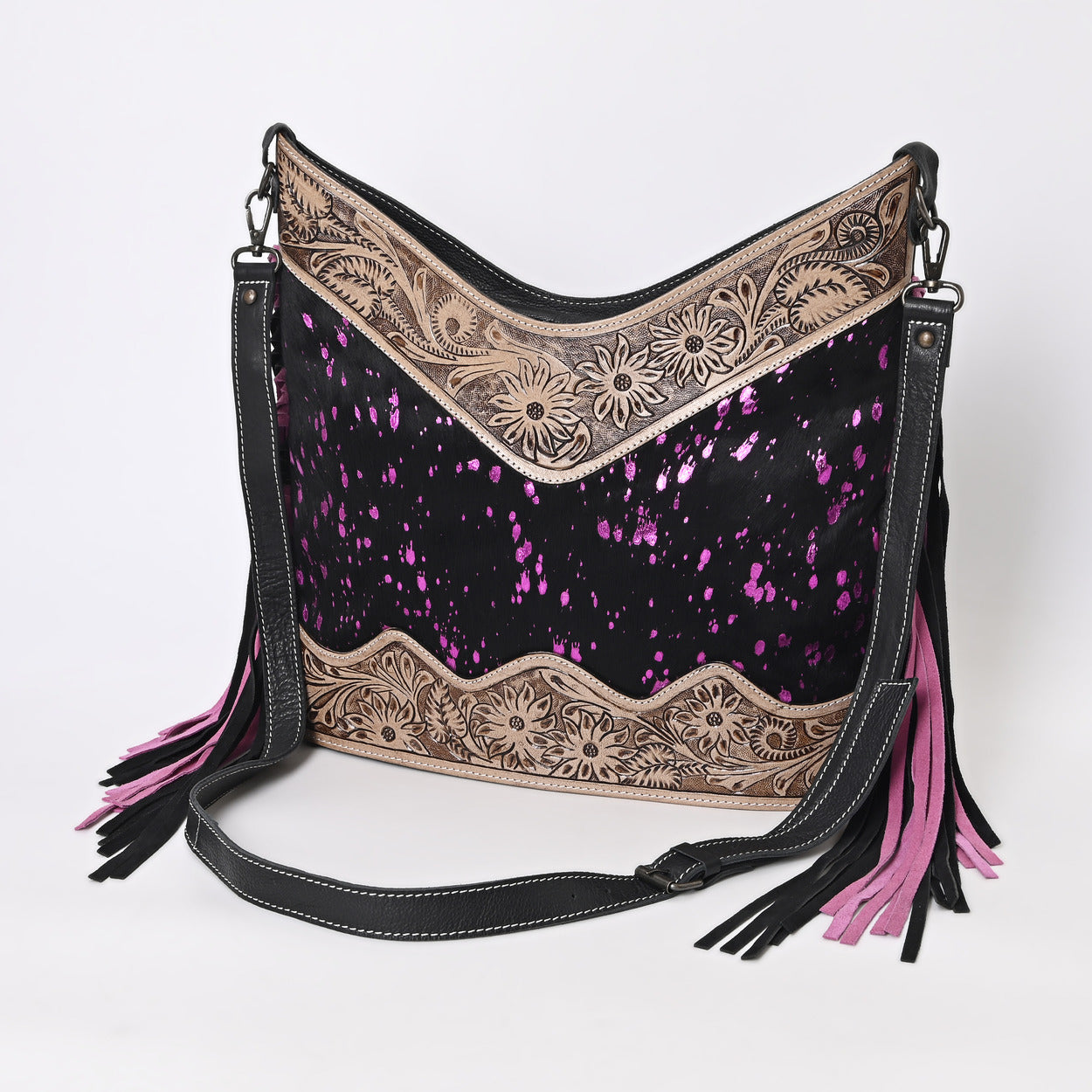 Jenesa Tooled Crossbody Bag