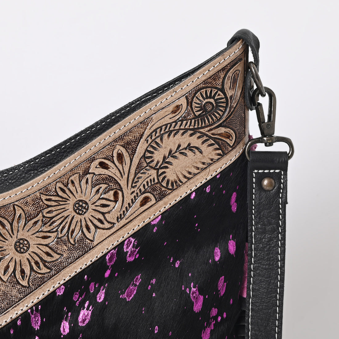 Jenesa Tooled Crossbody Bag