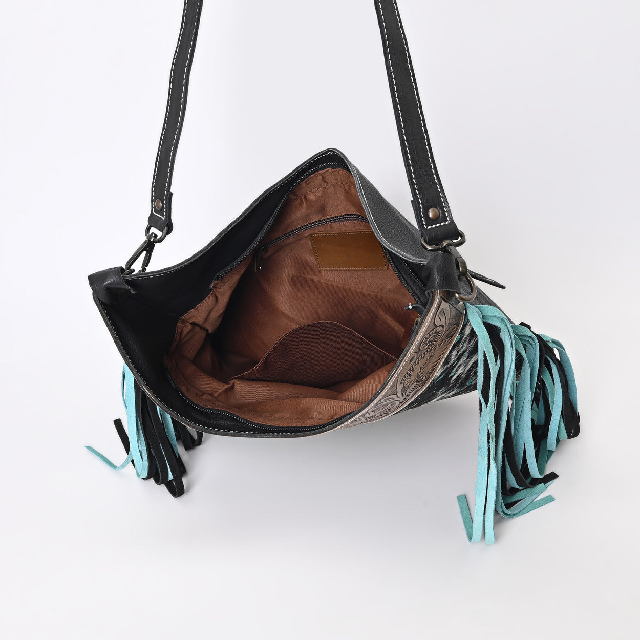 Jenesa Tooled Crossbody Bag