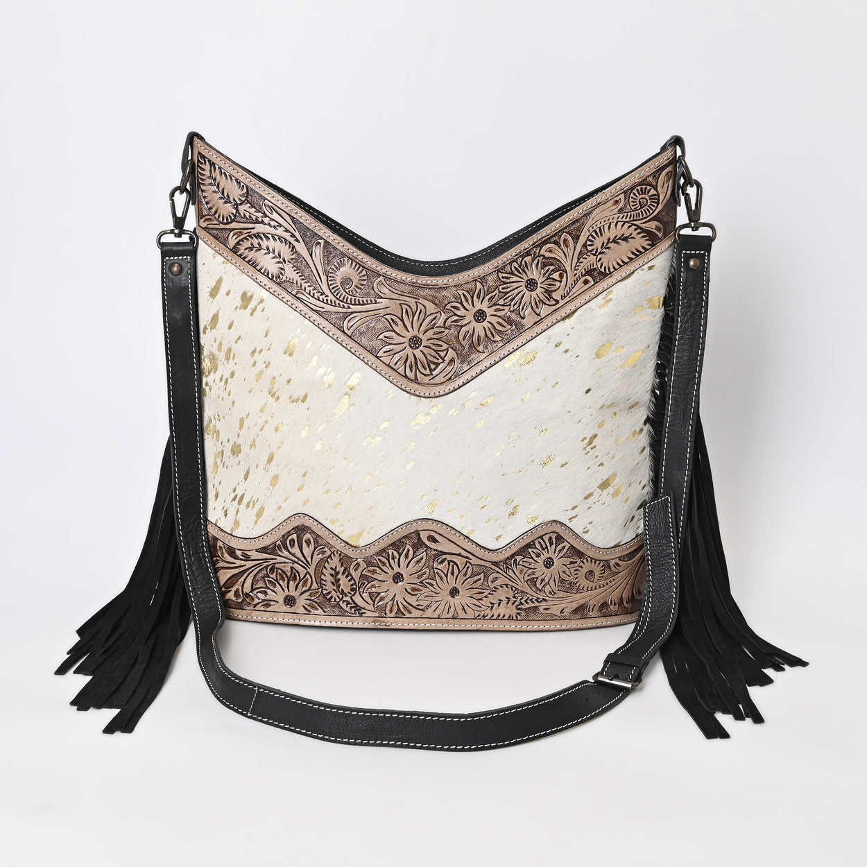 Jenesa Tooled Crossbody Bag