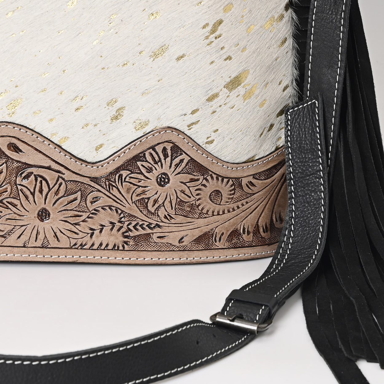 Jenesa Tooled Crossbody Bag