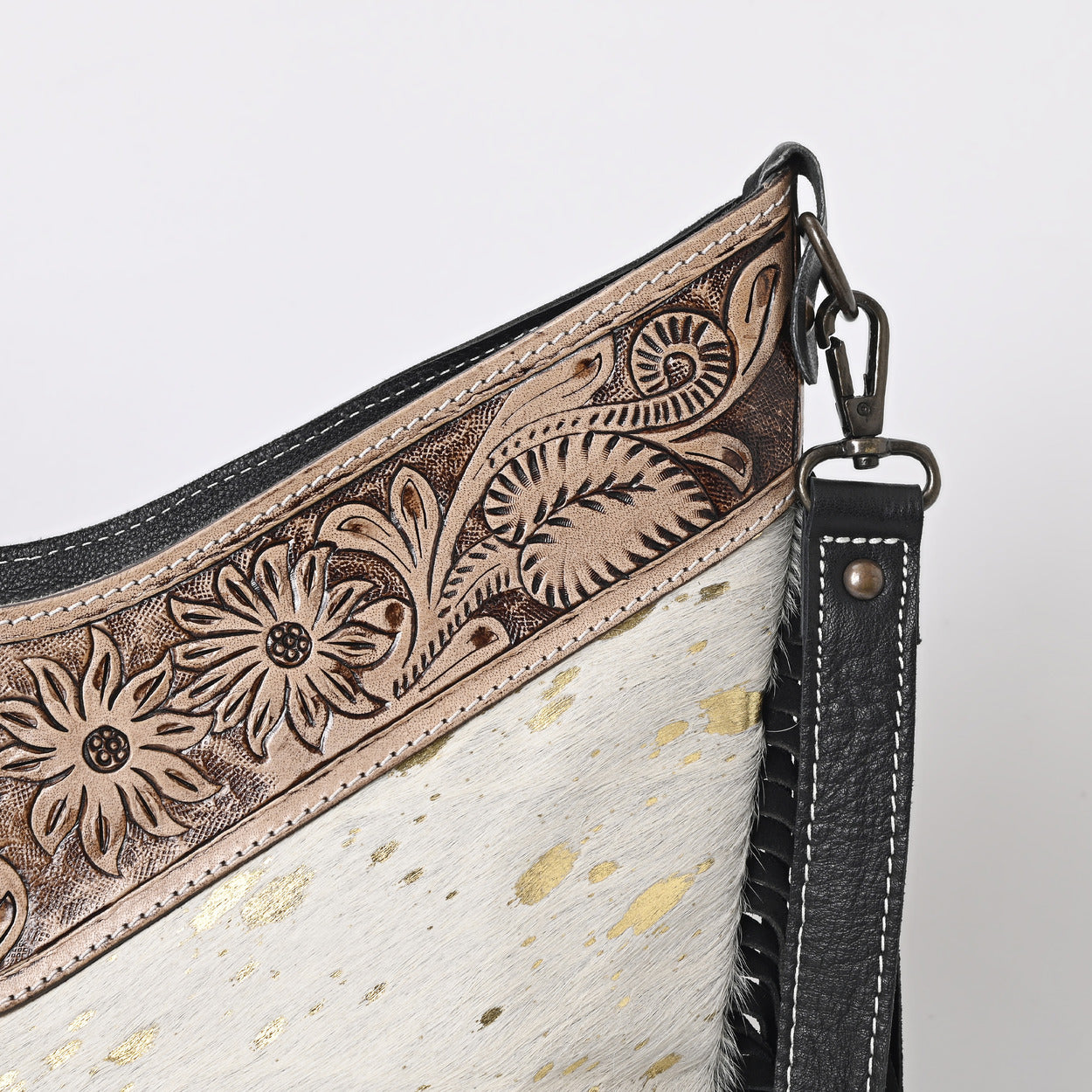 Jenesa Tooled Crossbody Bag