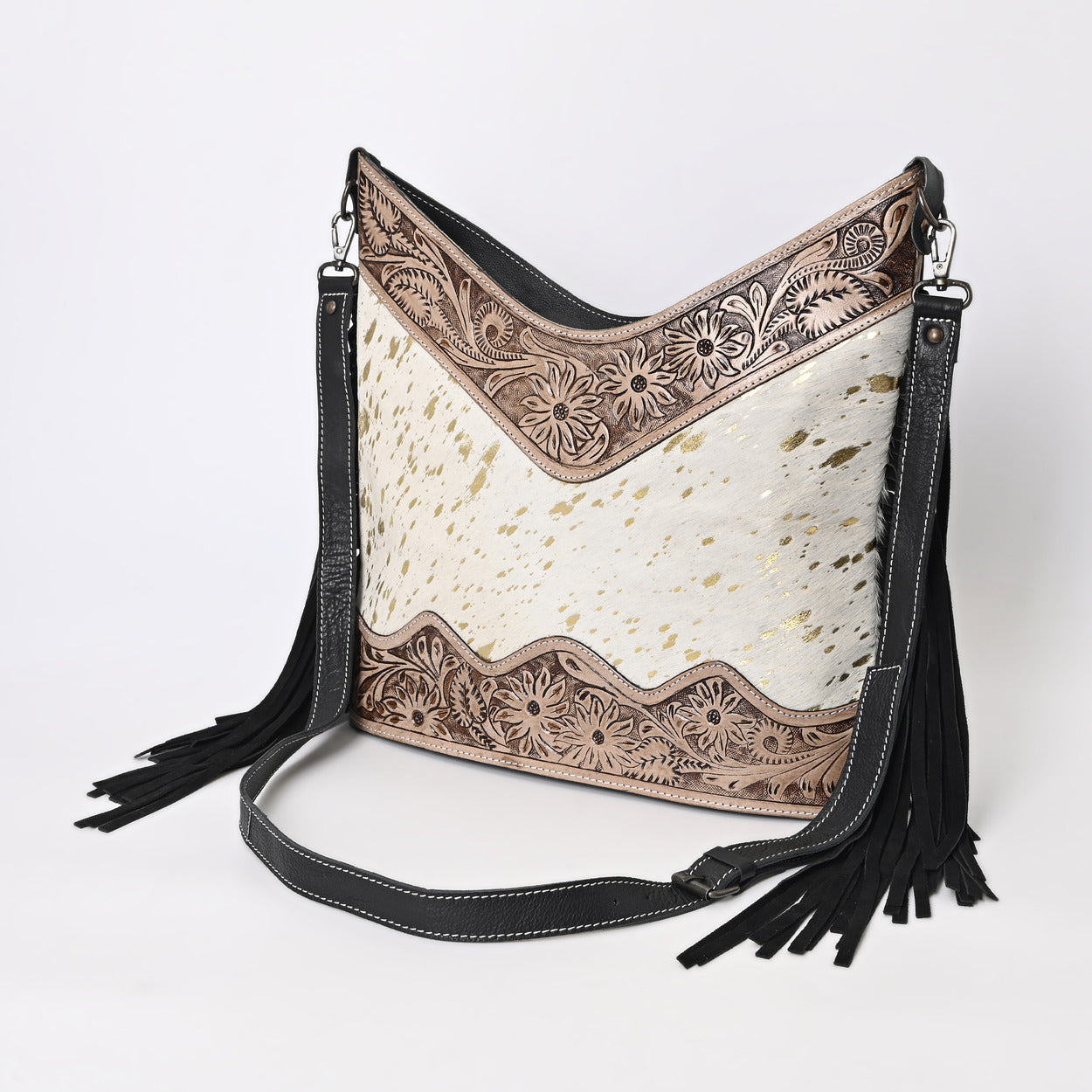 Jenesa Tooled Crossbody Bag