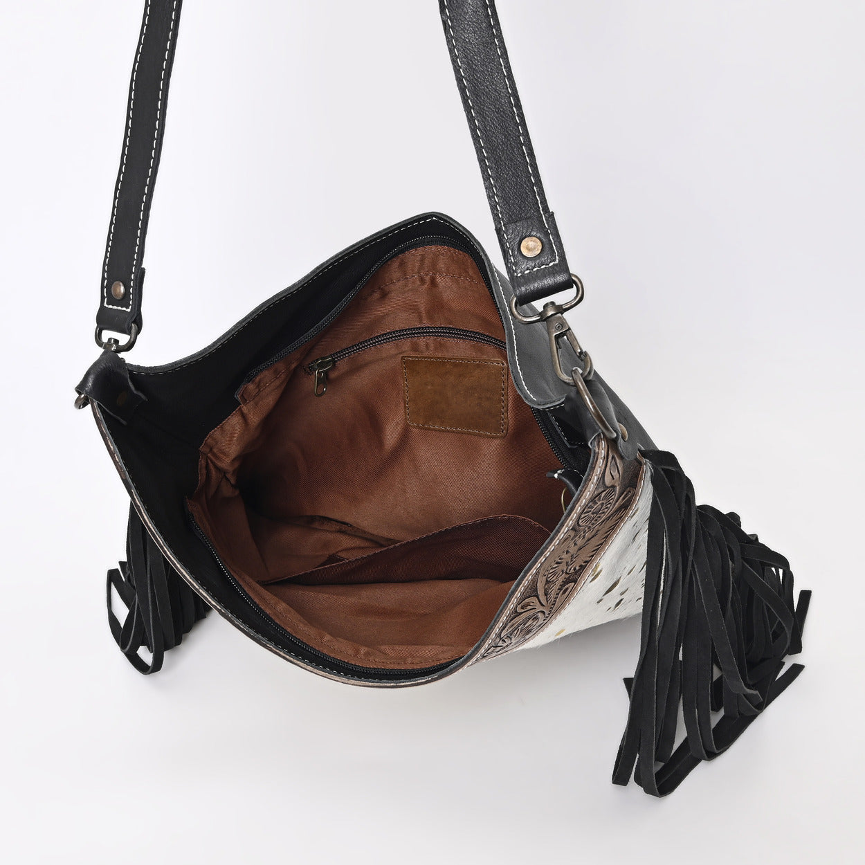 Jenesa Tooled Crossbody Bag