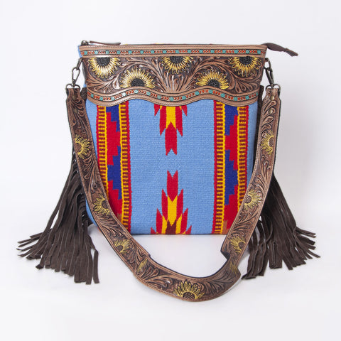 Sunflower Tooled Azetic Durrie Shoulder Bag