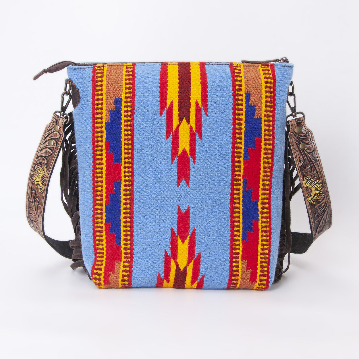 Sunflower Tooled Azetic Durrie Shoulder Bag