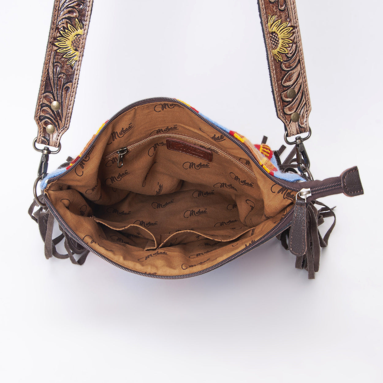 Sunflower Tooled Azetic Durrie Shoulder Bag