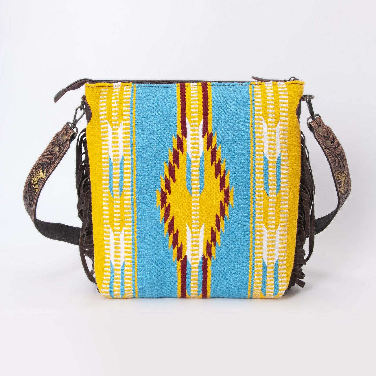 Sunflower Tooled Azetic Durrie Shoulder Bag