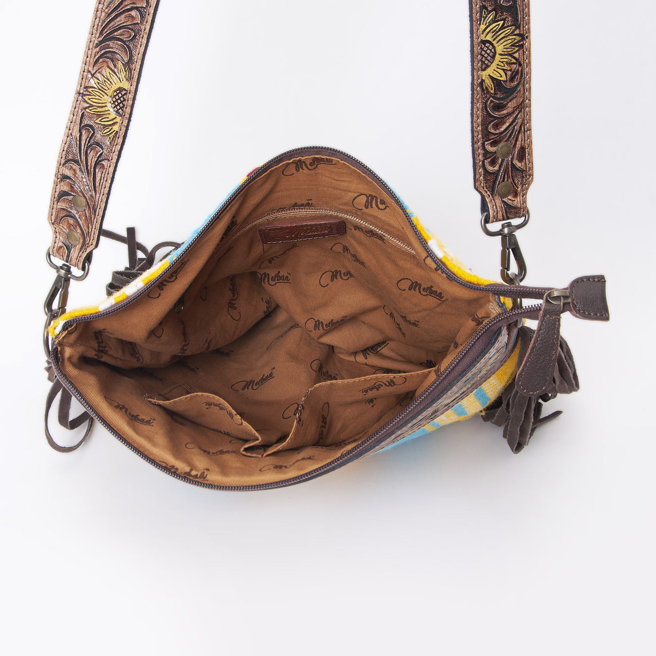 Sunflower Tooled Azetic Durrie Shoulder Bag