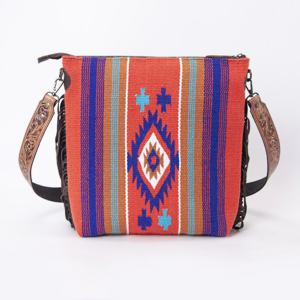 Peony Tooled Woolen Shoulder Bag