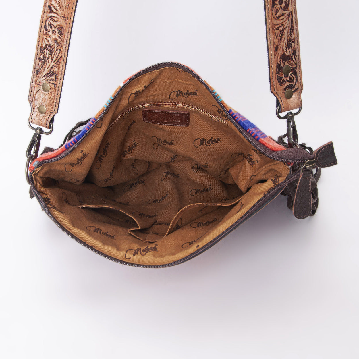 Peony Tooled Woolen Shoulder Bag