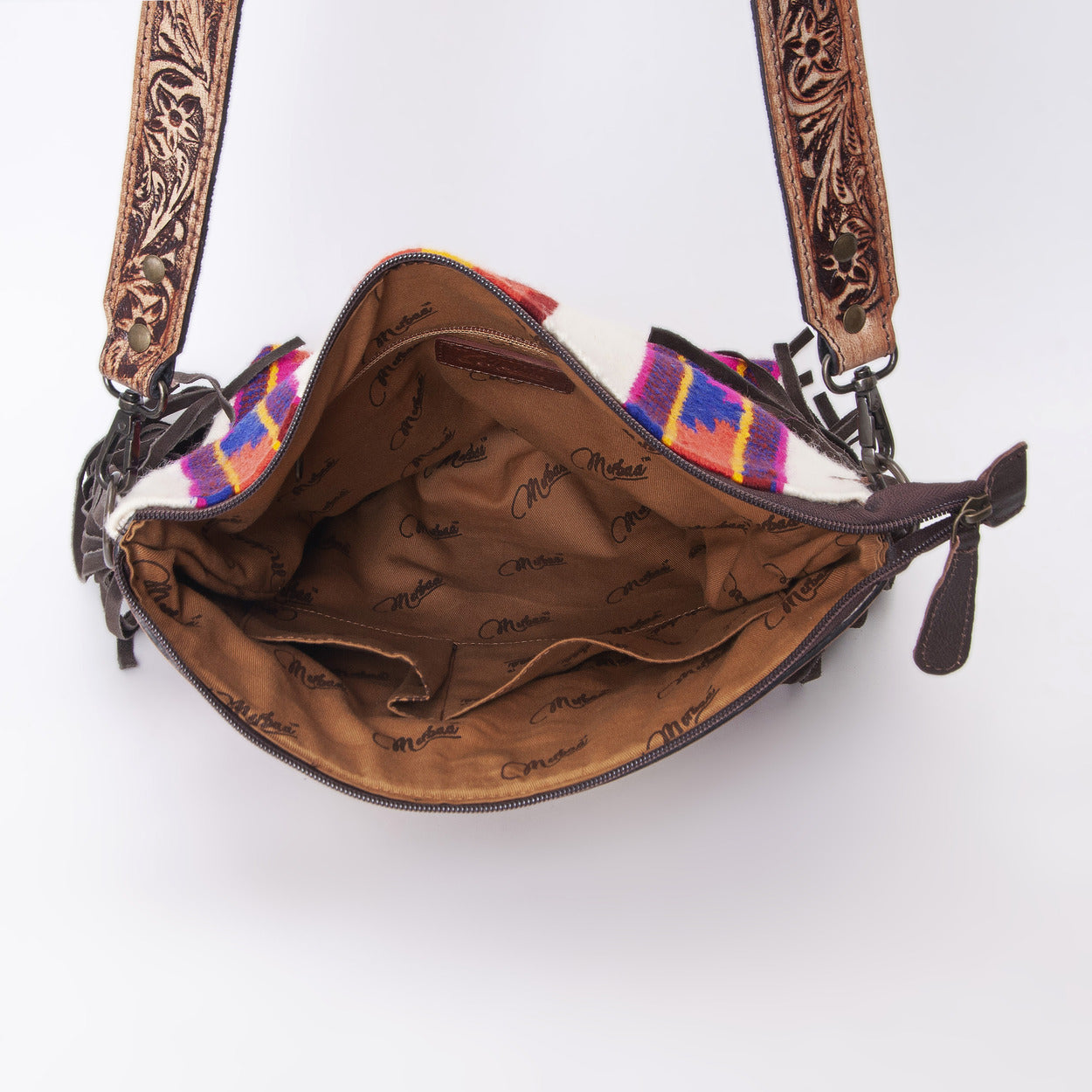 Peony Tooled Woolen Shoulder Bag
