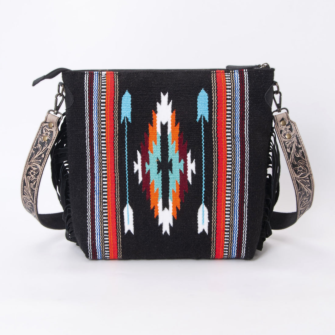 Black Zenco Woolen Shoulder Bag