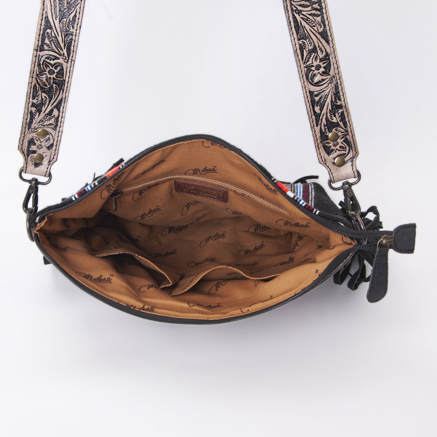 Black Zenco Woolen Shoulder Bag