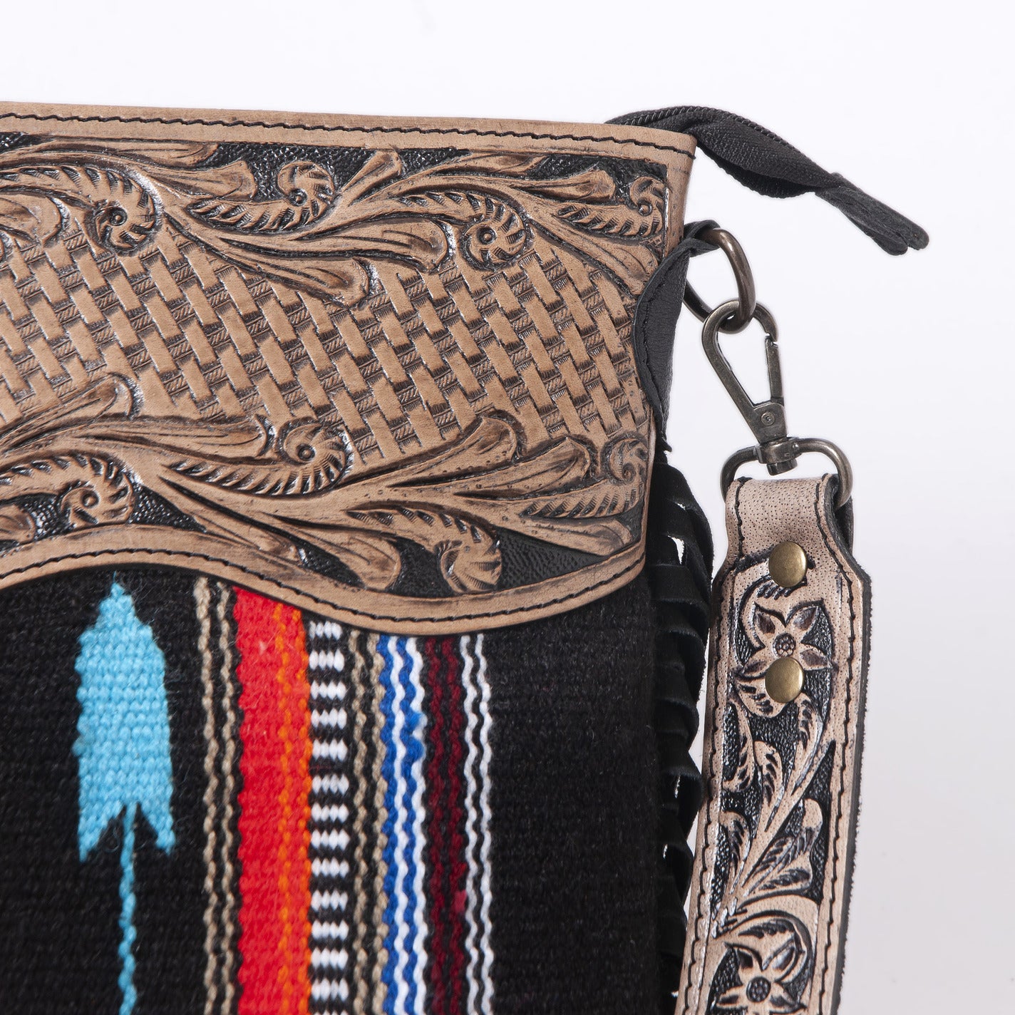 Black Zenco Woolen Shoulder Bag