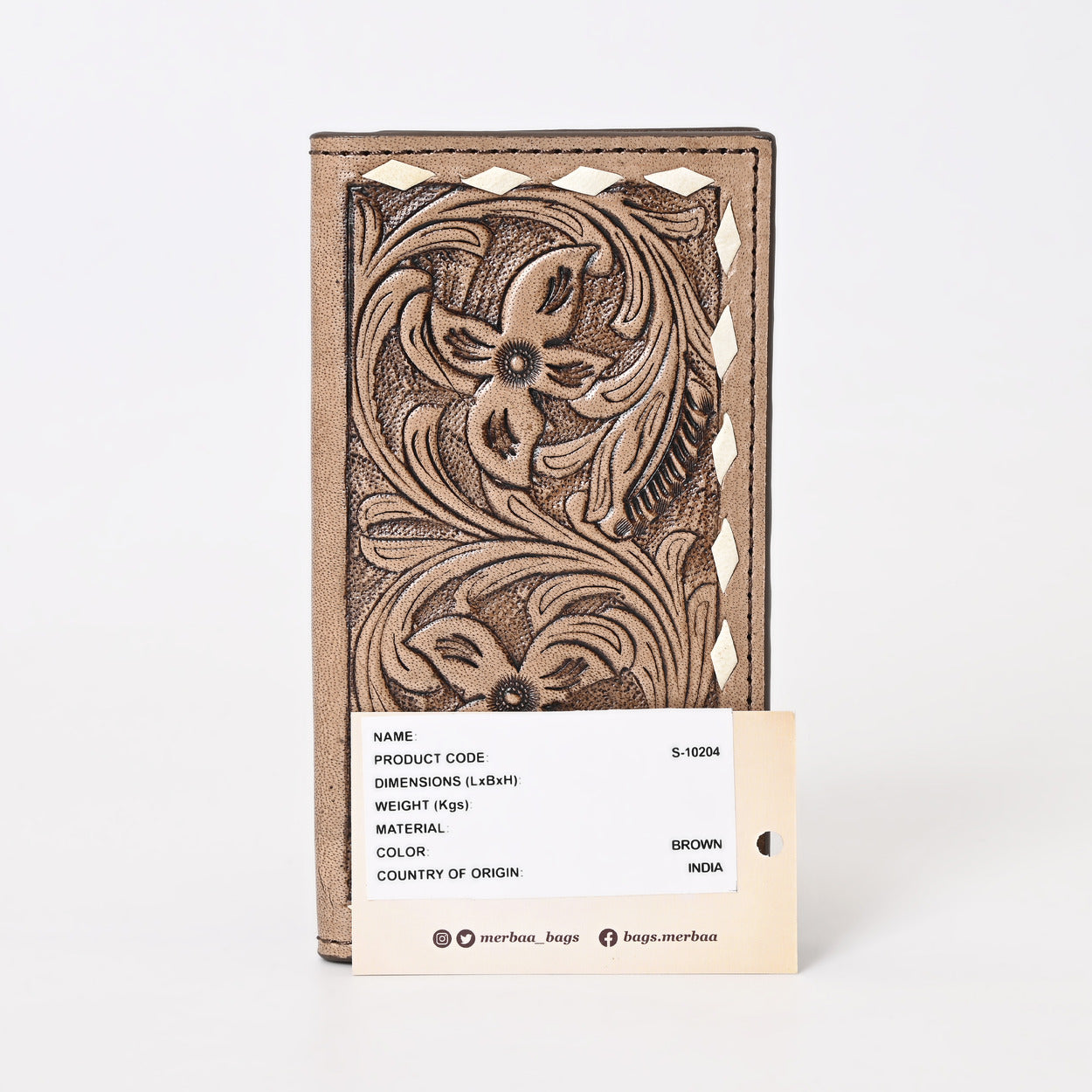 Crimson Tooled Passport Cover