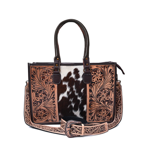 Dark Lagoon Tooled Shoulder Bag