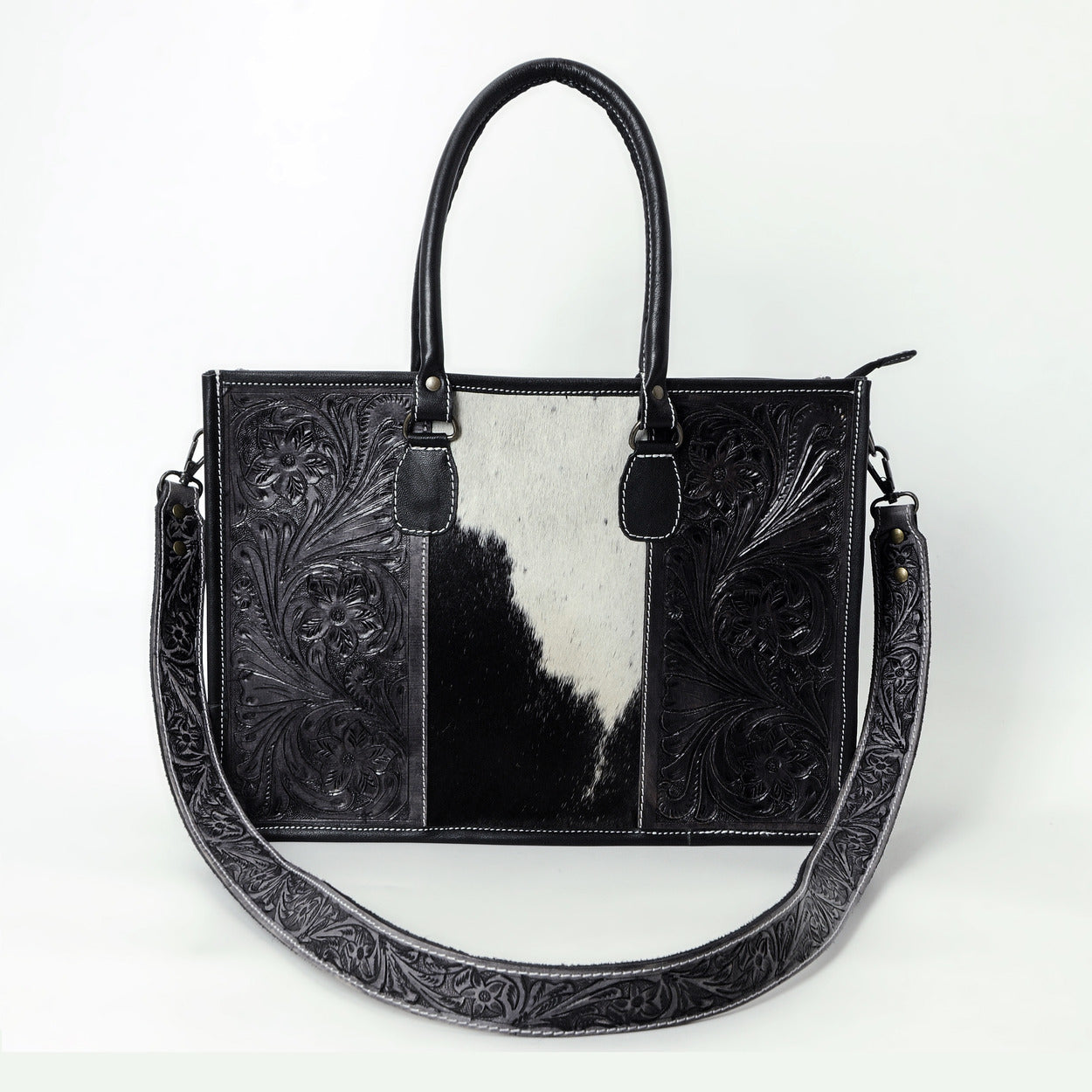 Dark Lagoon Tooled Shoulder Bag