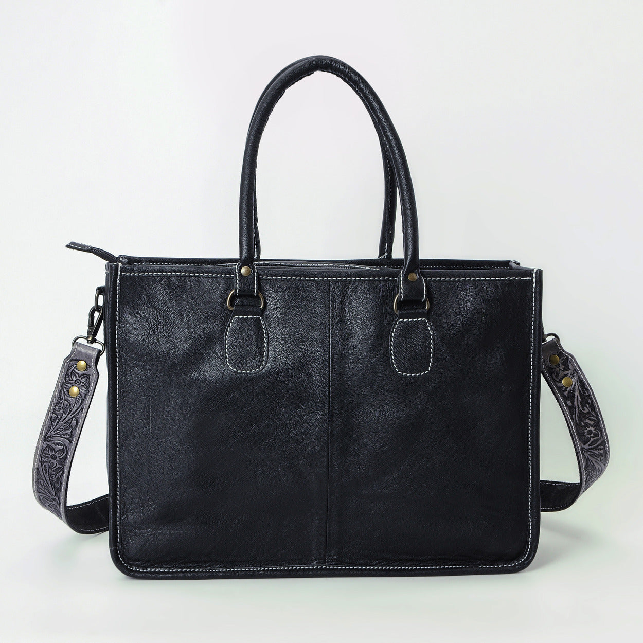 Dark Lagoon Tooled Shoulder Bag