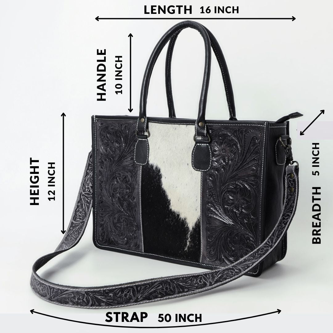Dark Lagoon Tooled Shoulder Bag