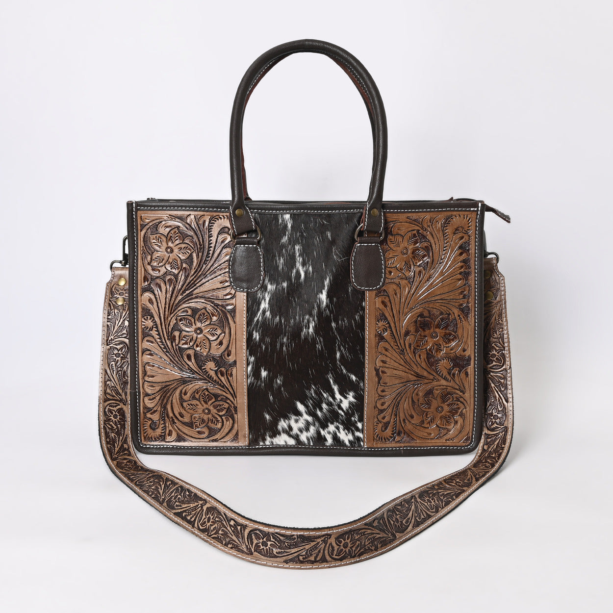 Dark Lagoon Tooled Shoulder Bag