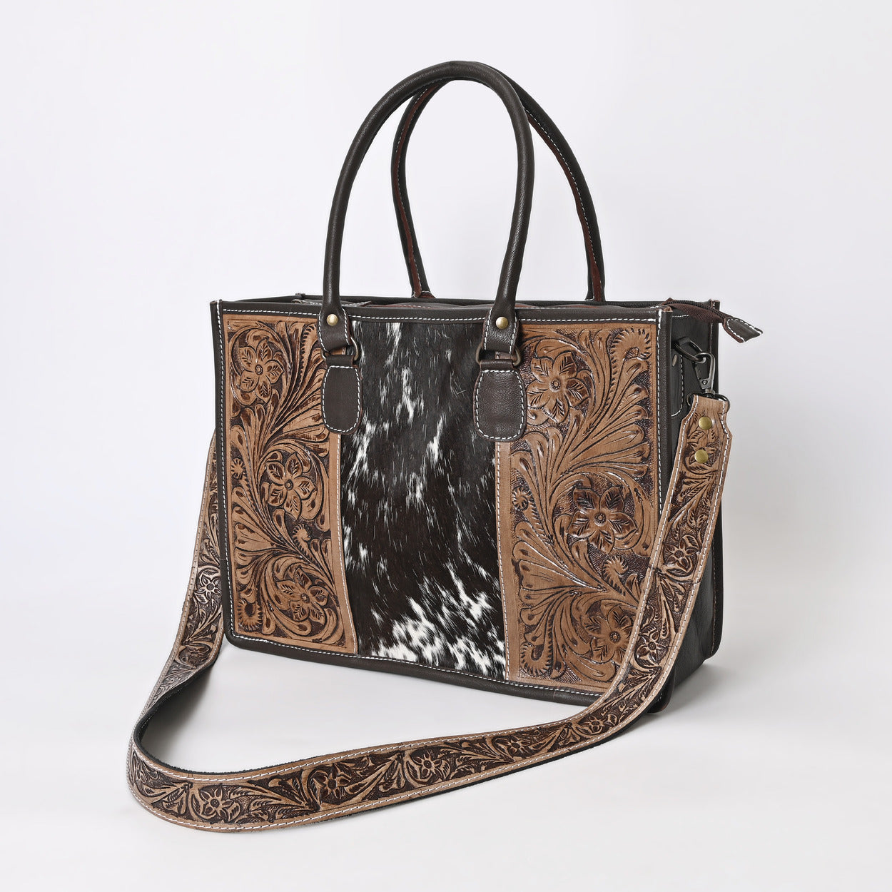 Dark Lagoon Tooled Shoulder Bag