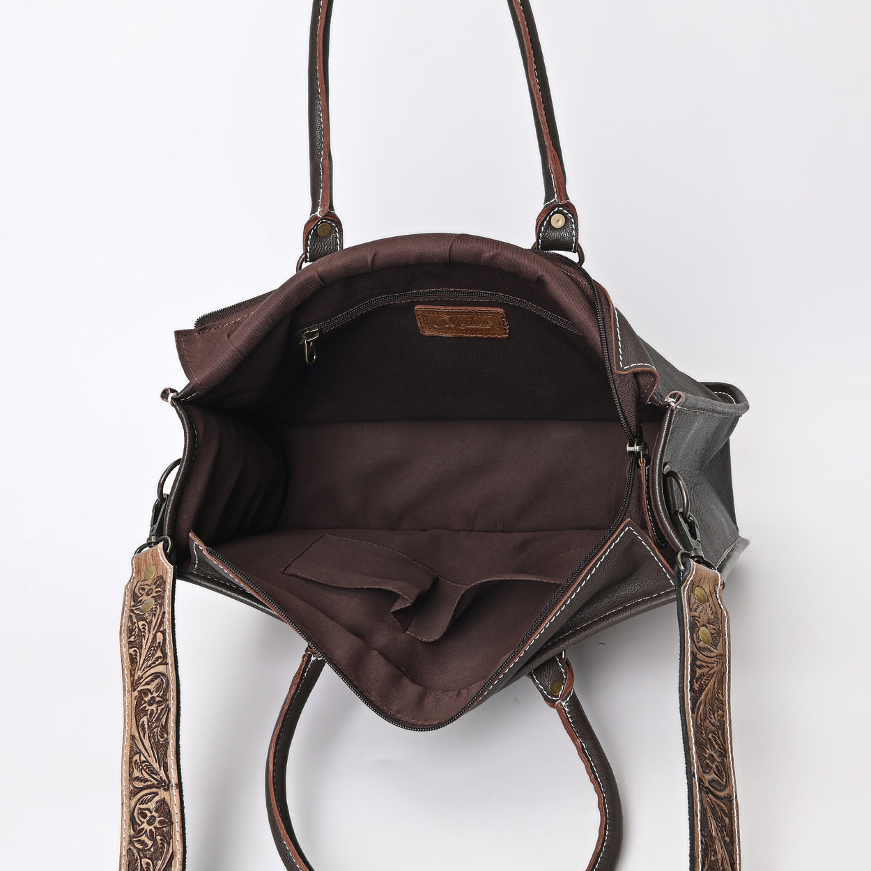 Dark Lagoon Tooled Shoulder Bag