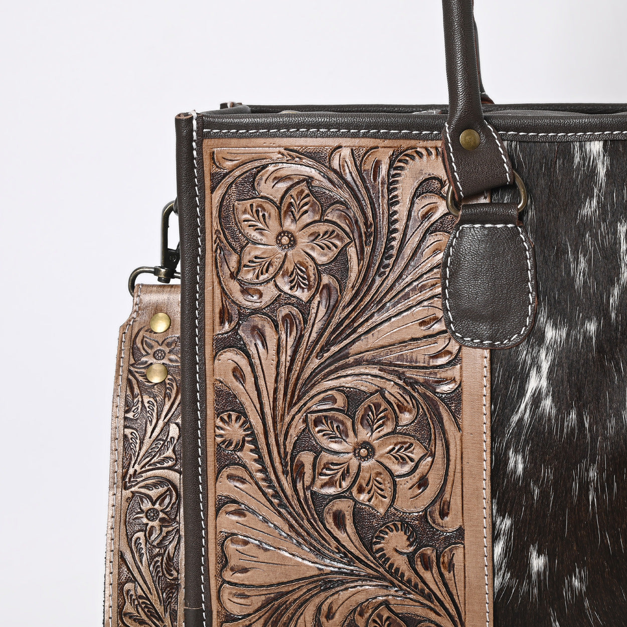 Dark Lagoon Tooled Shoulder Bag