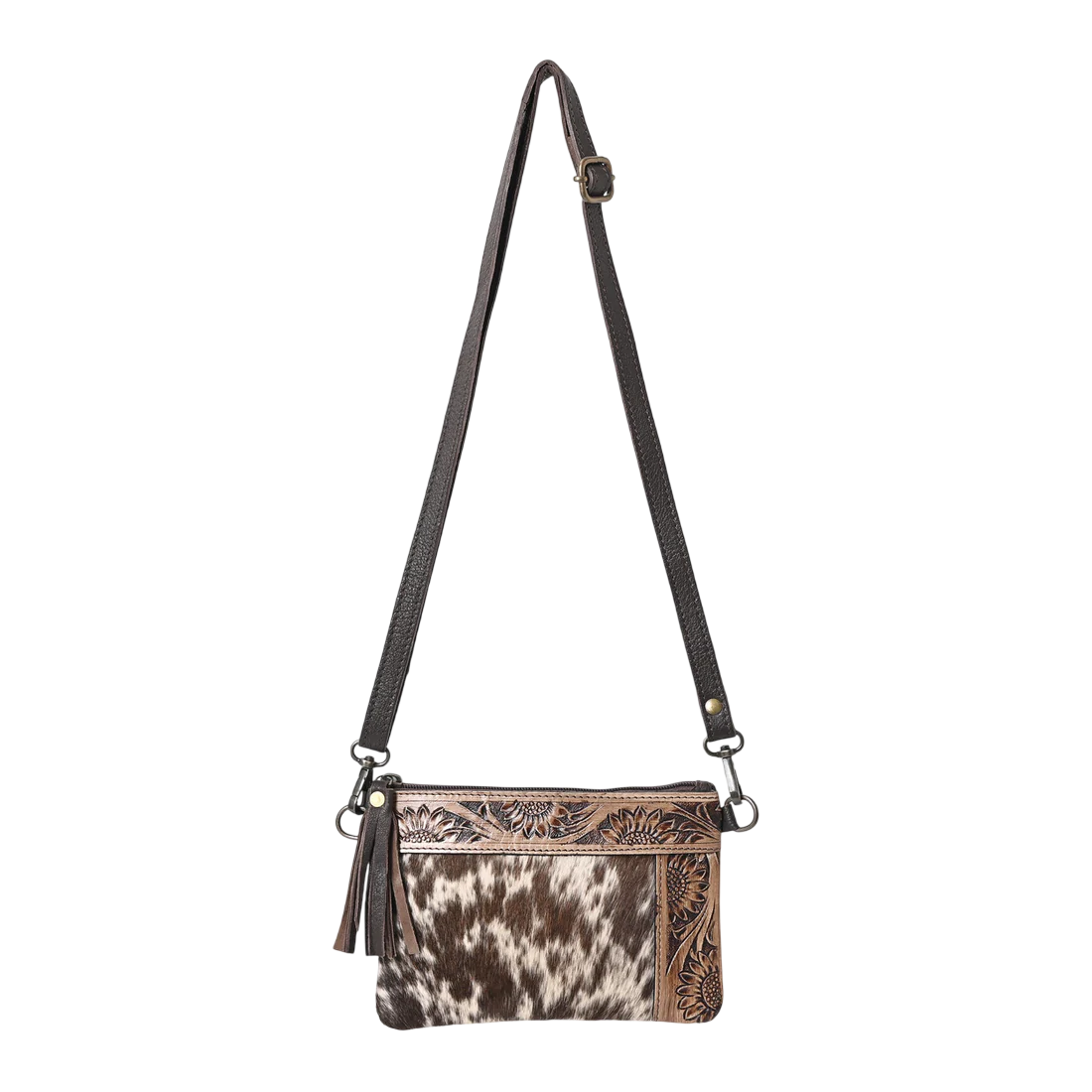 L Tooled Clara Side Bag – Hand-Tooled Leather Crossbody