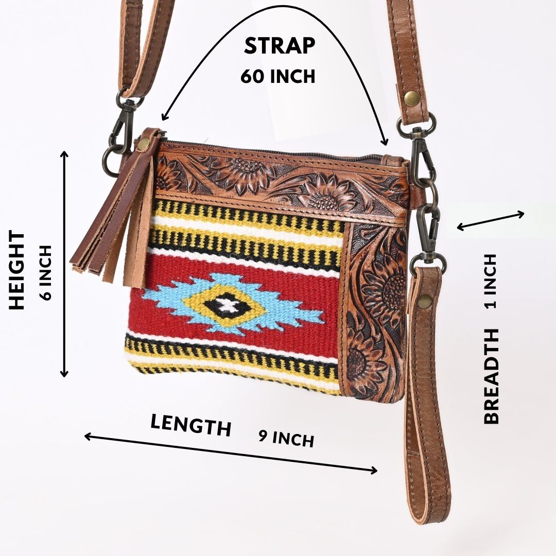 L Tooled Clara Side Bag