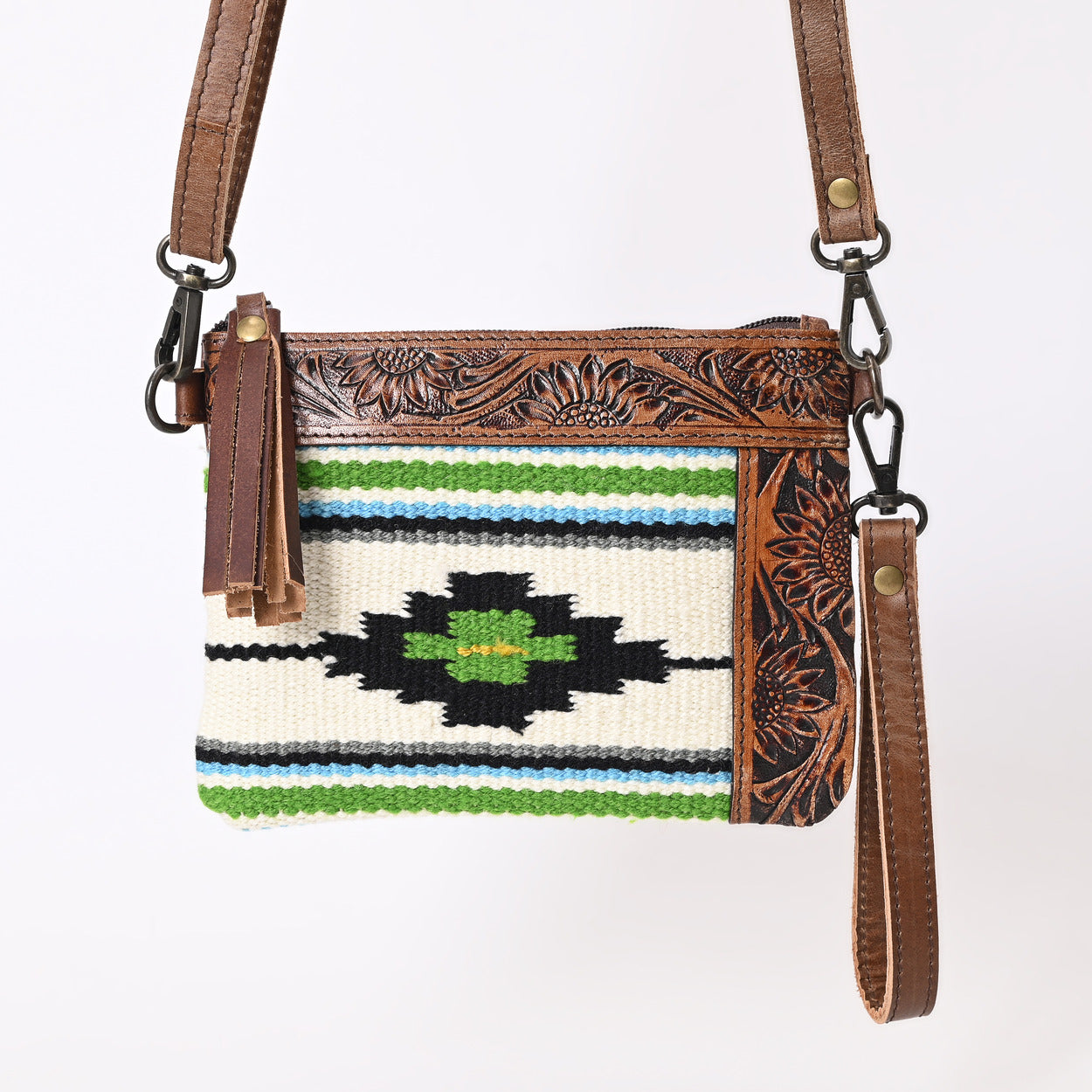 L Tooled Clara Side Bag