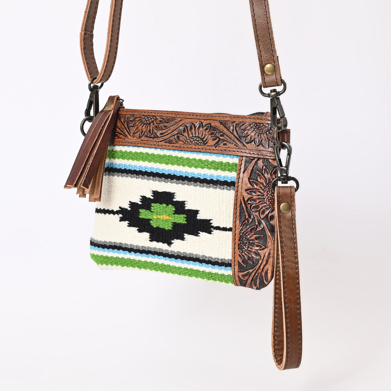 L Tooled Clara Side Bag