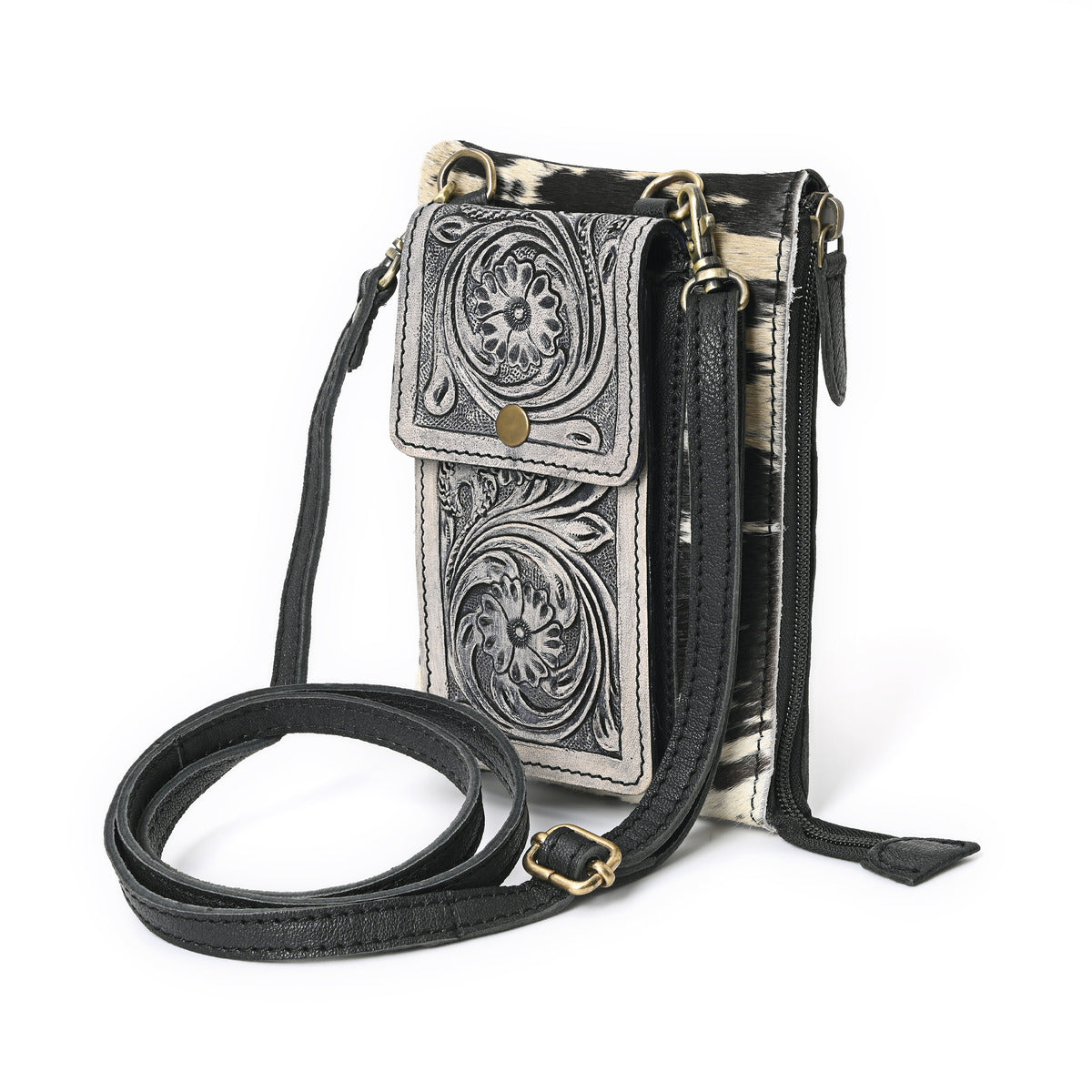 Oscar Handtooled Crossbody Mobile Bag