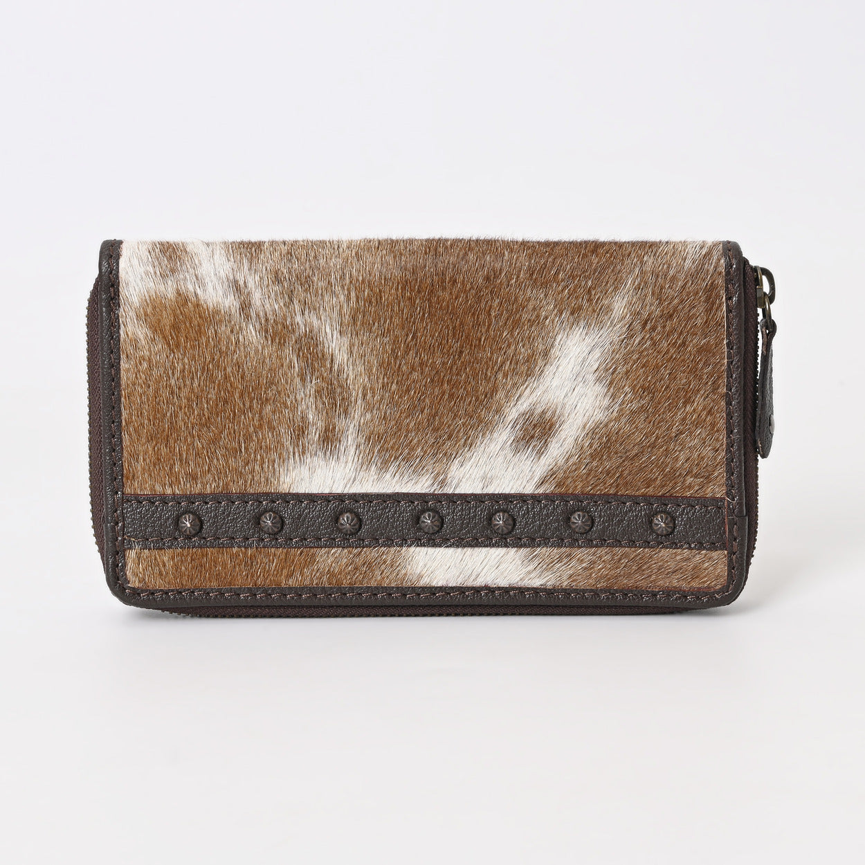 Tan Vino Cowhide Clutch