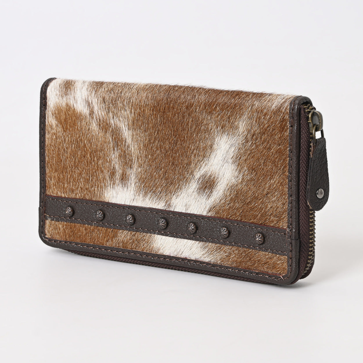 Tan Vino Cowhide Clutch