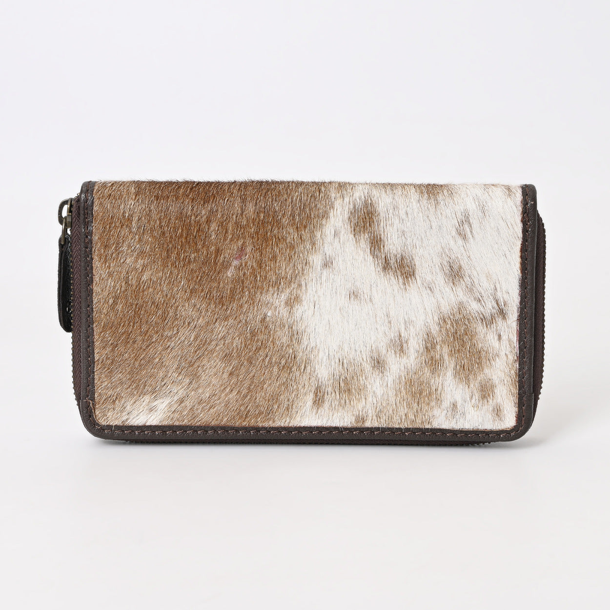 Tan Vino Cowhide Clutch