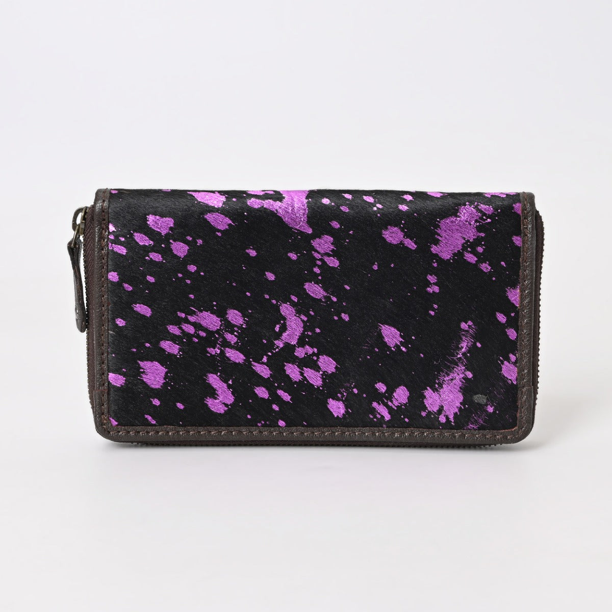 Pink Sprinkle Vino Cowhide Clutch