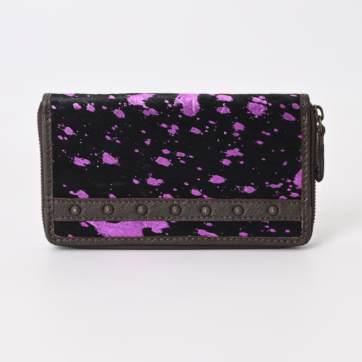 Pink Sprinkle Vino Cowhide Clutch