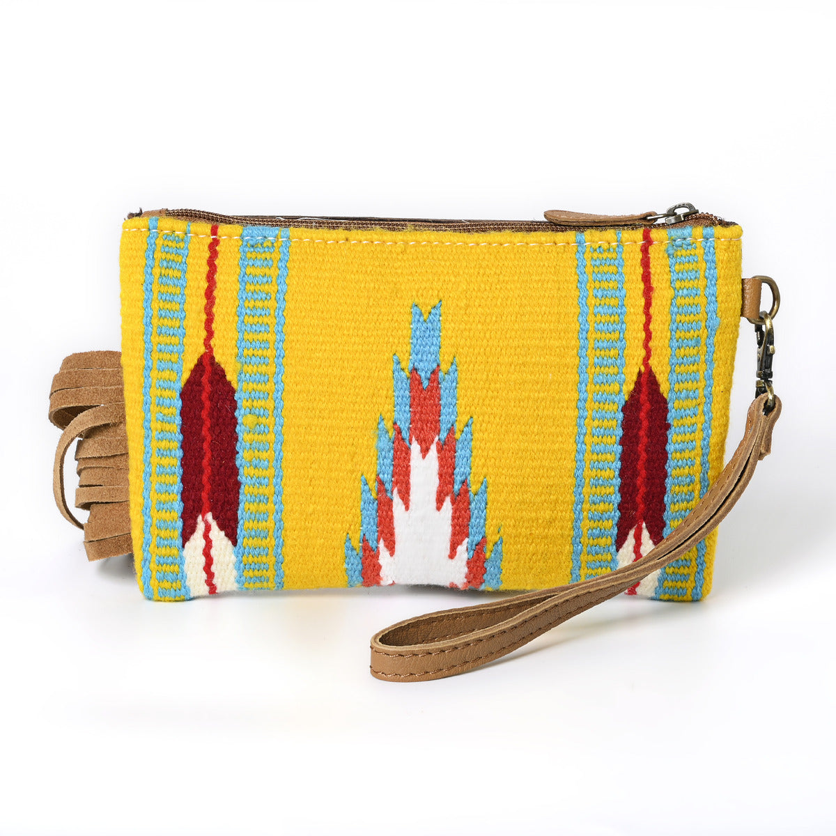 Turquoise Monarch Mini Woolen Clutch