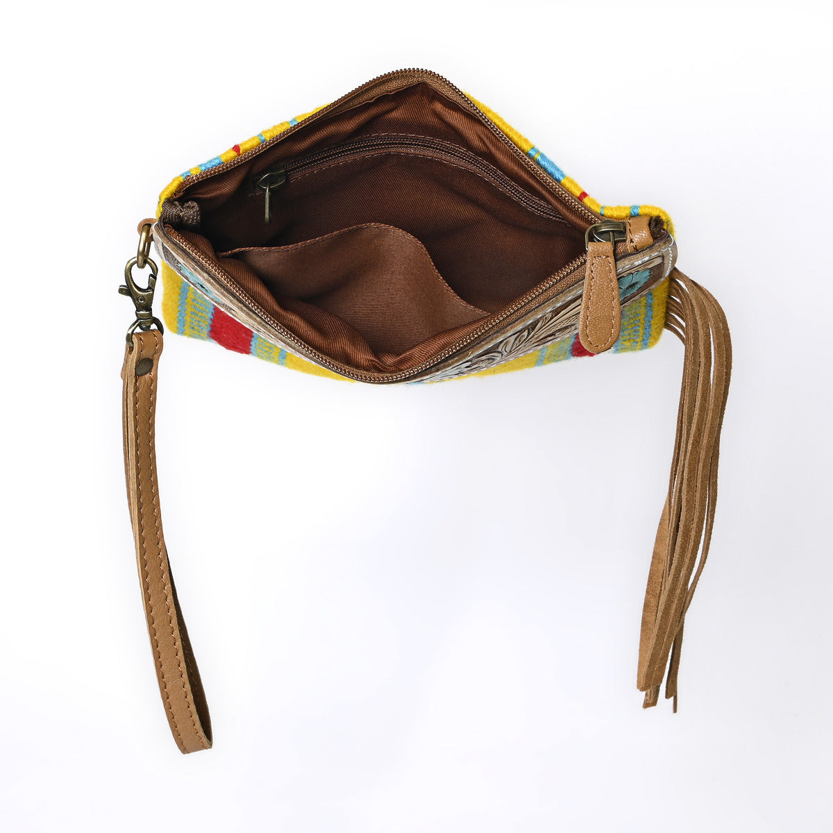 Turquoise Monarch Mini Woolen Clutch