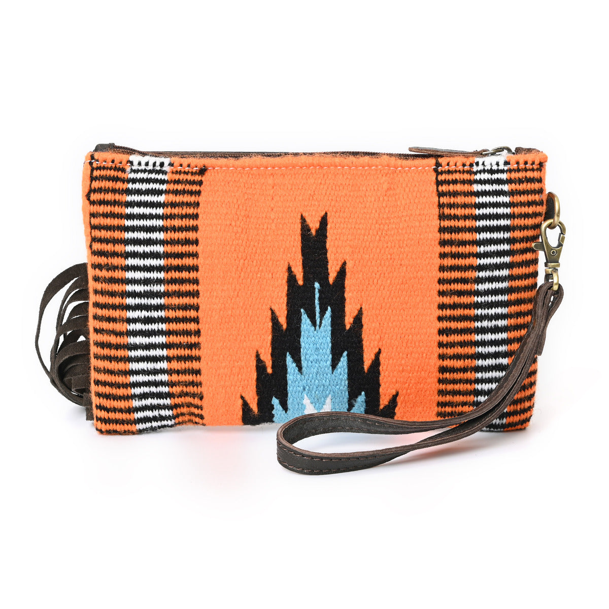 Turquoise Monarch Mini Woolen Clutch